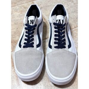 Vans Old Skool Mens 13 White Suede Canvas Skate Shoes ~ Excellent ~ Sanitized